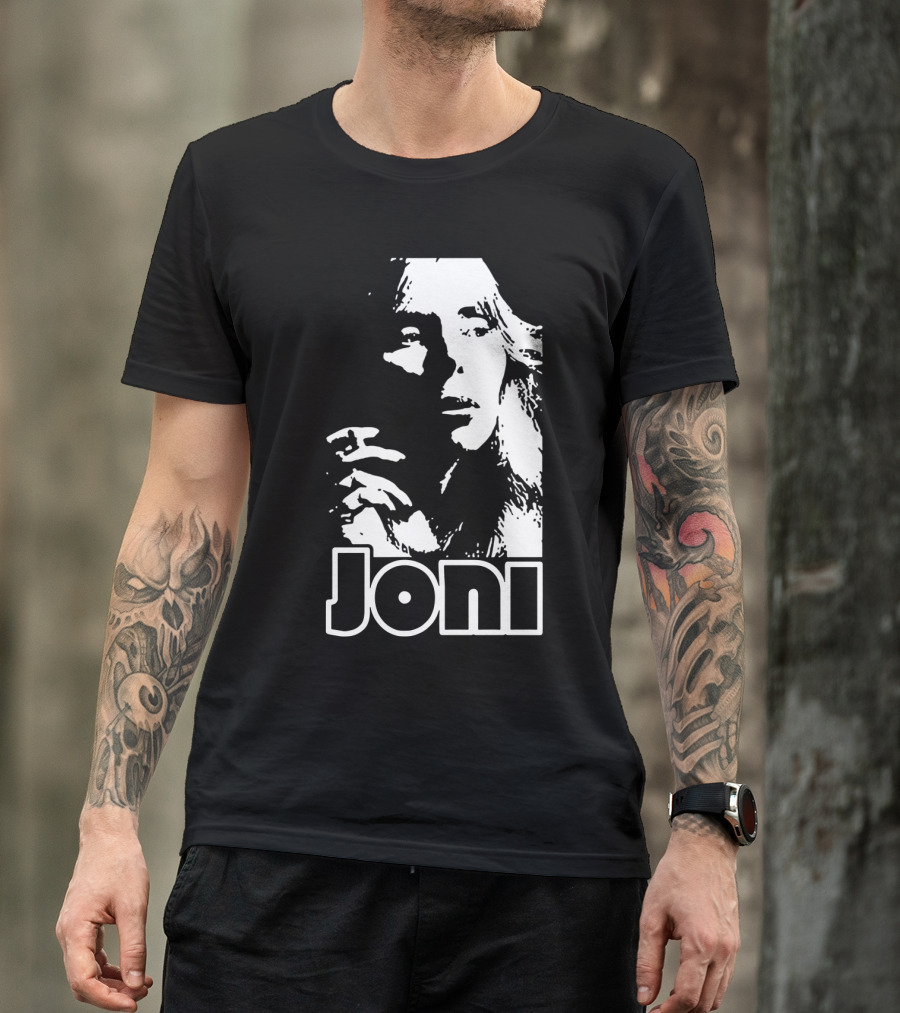 Joni Mitchell Black And White Classic T-Shirt