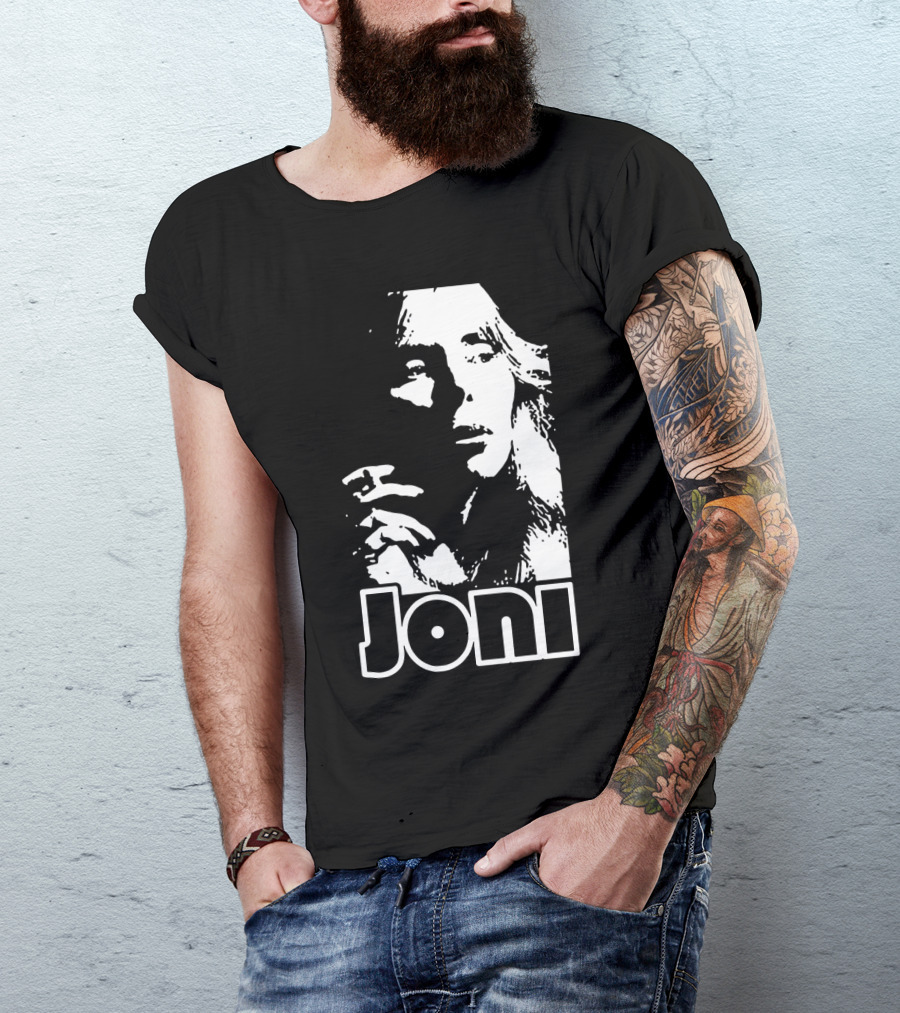Joni Mitchell Black And White Classic T-Shirt