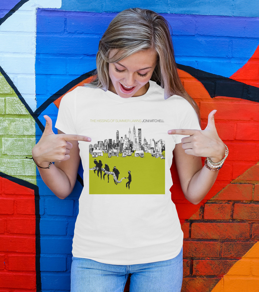Joni Mitchell The Hissing Of Summer Lawns Cityscape Lawns T-Shirt