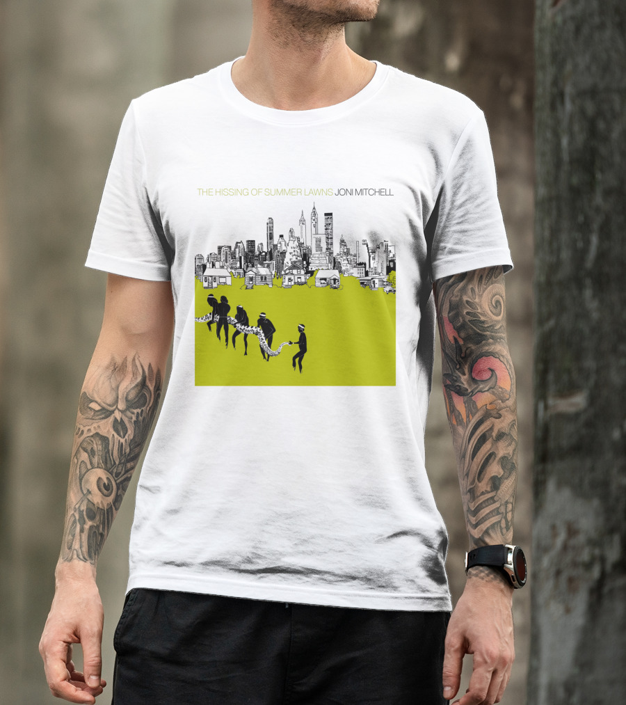 Joni Mitchell The Hissing Of Summer Lawns Cityscape Lawns T-Shirt