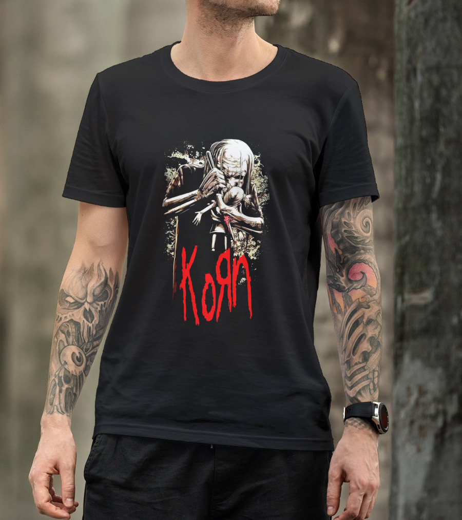 Korn 03 Dark Figure Embrace Bold Red T-Shirt