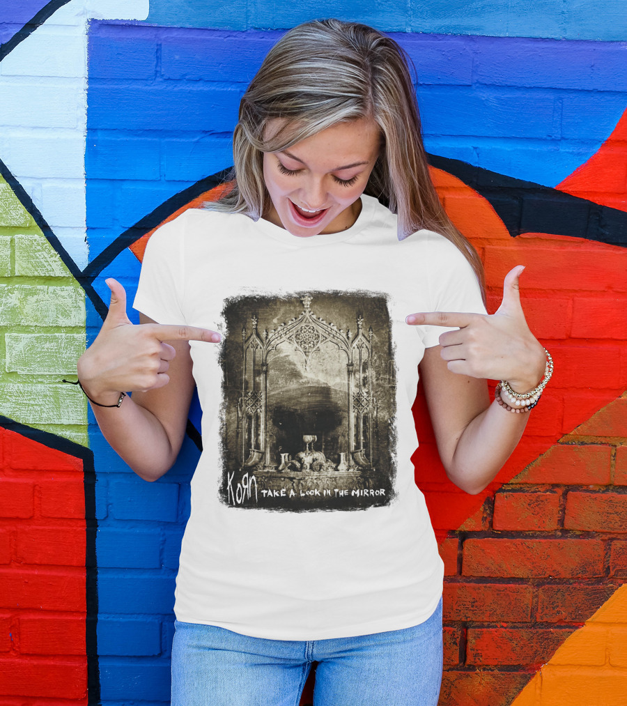 KORN Take A Look In The Mirror Gothic Arch Reflection T-Shirt