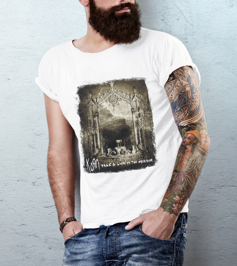 KORN Take A Look In The Mirror Gothic Arch Reflection T-Shirt