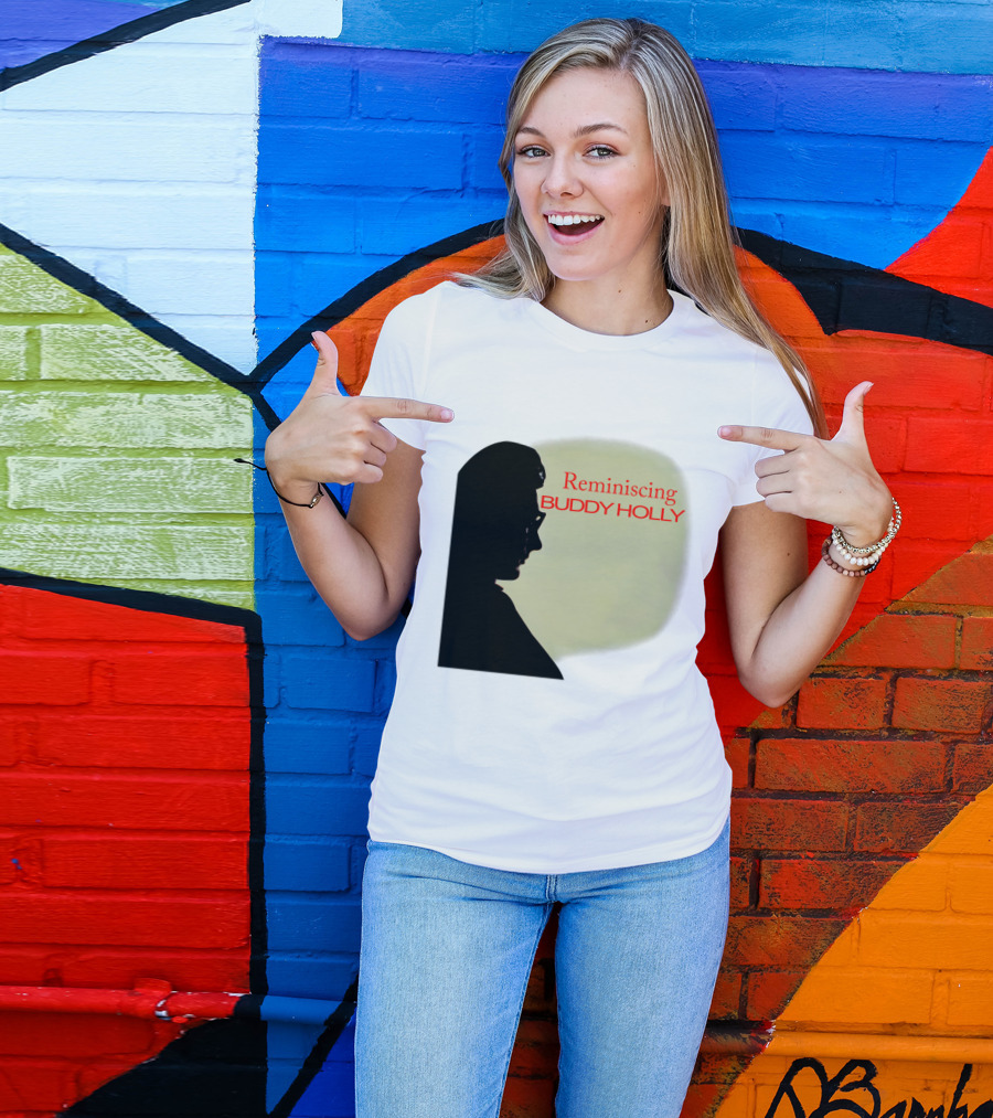 Reminiscing Buddy Holly Iconic Silhouette T-Shirt