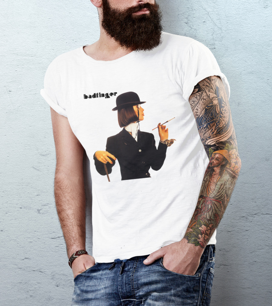 Badfinger Bowler Hat And Cigarette Holder Woman T-Shirt