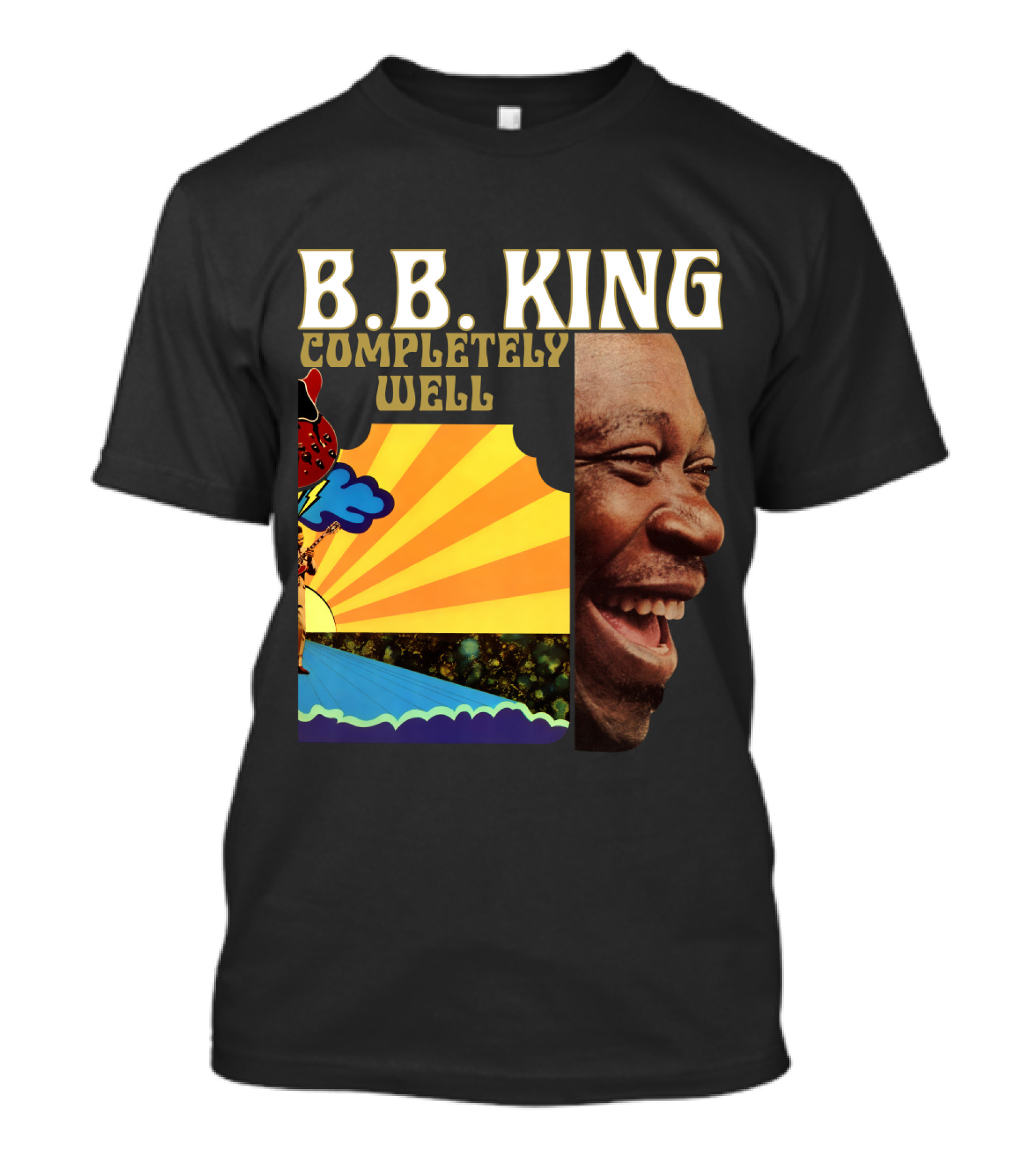 B.B. King Completely Well Vibrant Illustration With Smiling Face T-Shirt