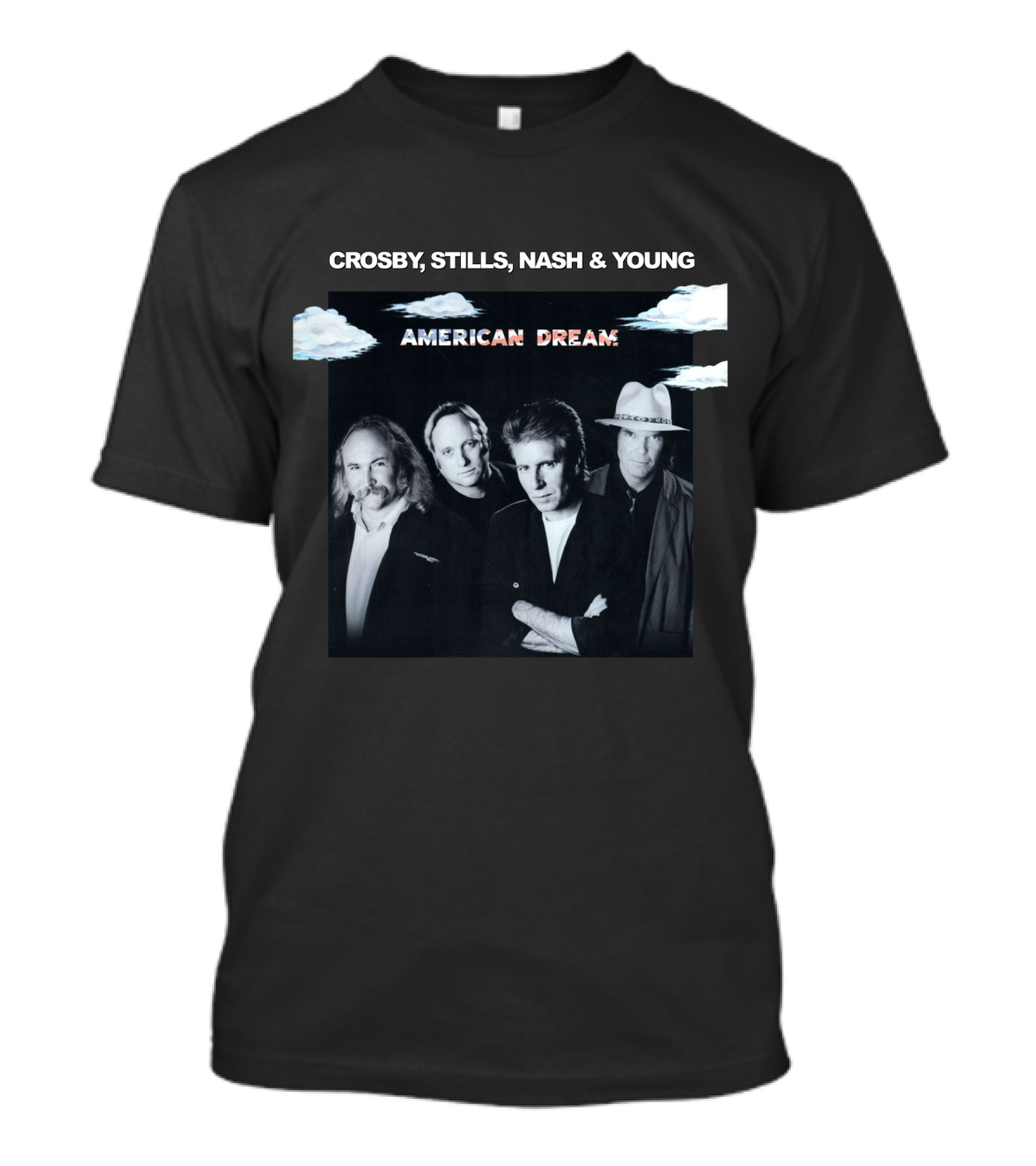 Crosby, Stills, Nash And Young American Dream 06 Album Cover Clouds Image T-Shirt