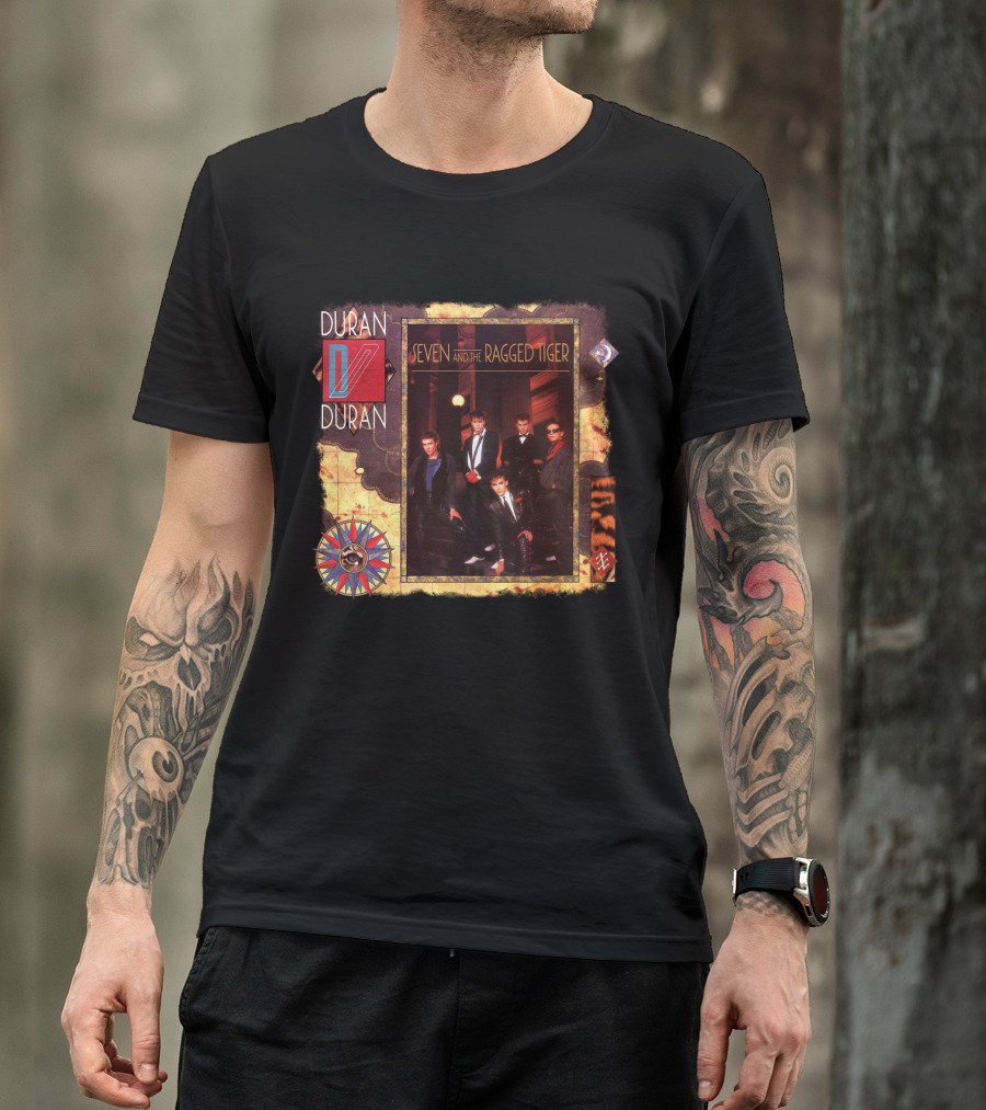 Duran Duran Seven And The Ragged Tiger Vintage Album Cover Art T-Shirt