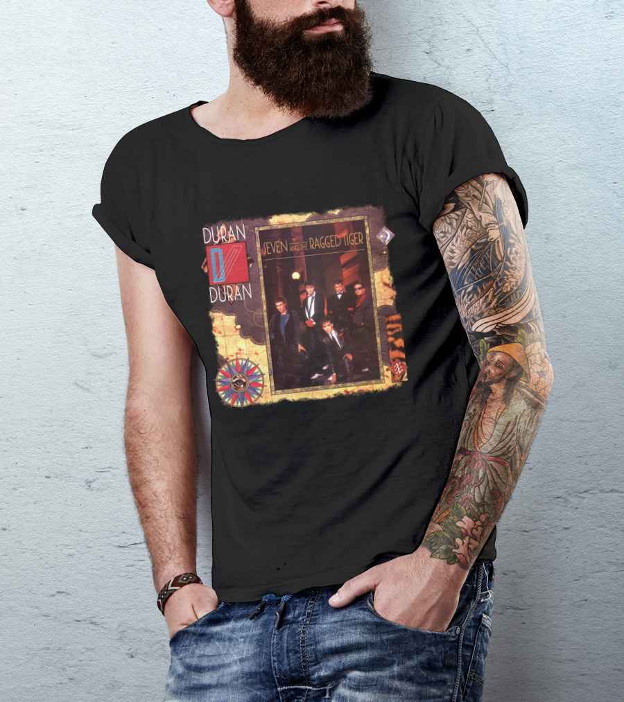 Duran Duran Seven And The Ragged Tiger Vintage Album Cover Art T-Shirt