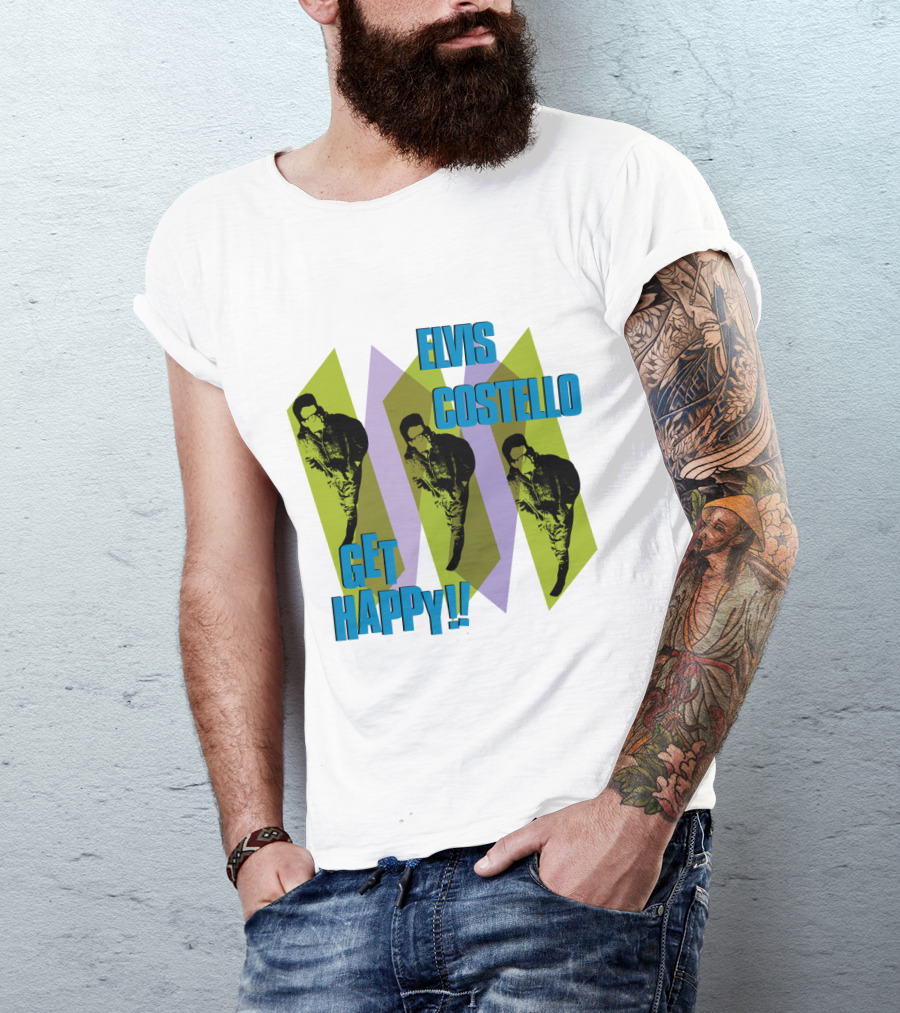 Elvis Costello Get Happy EVCTL 10 Be T-Shirt