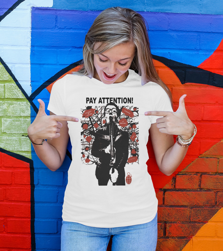 Pay Attention EVCTL 15 Amplified Warnings Get Angry New Frenzy T-Shirt