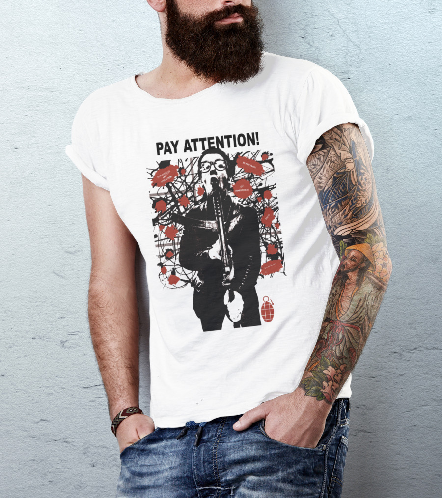 Pay Attention EVCTL 15 Amplified Warnings Get Angry New Frenzy T-Shirt