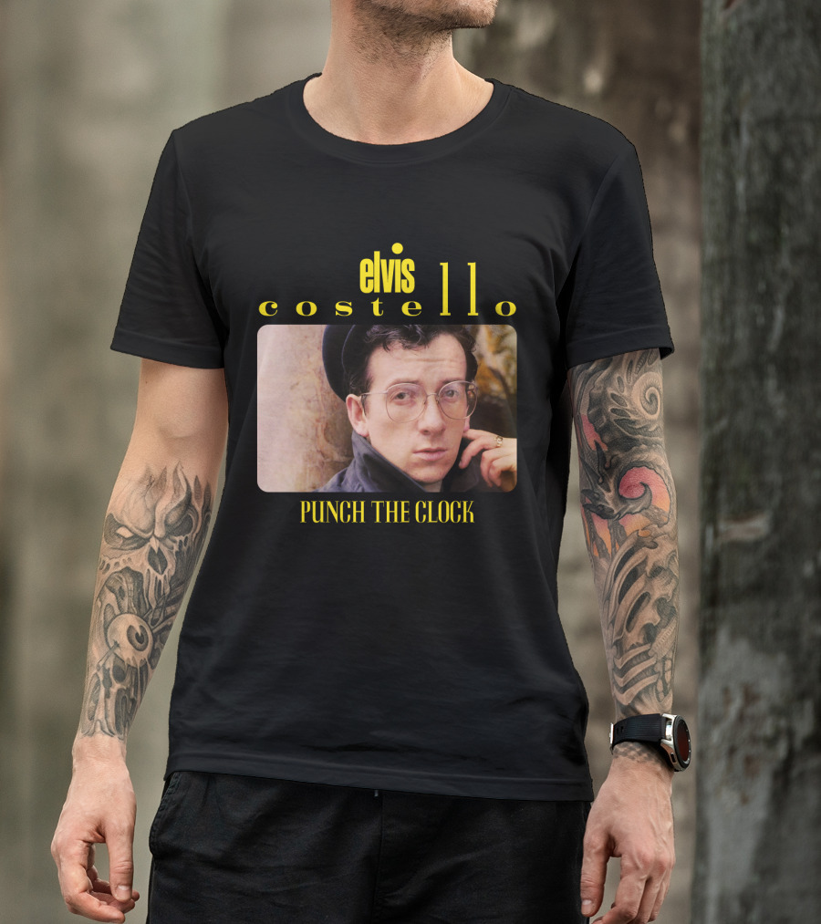 Elvis Costello Punch The Clock Vintage Album Cover T-Shirt