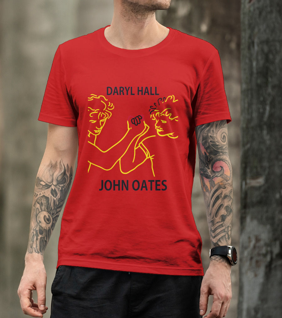 Daryl Hall And John Oates Neon Outline Duo T-Shirt