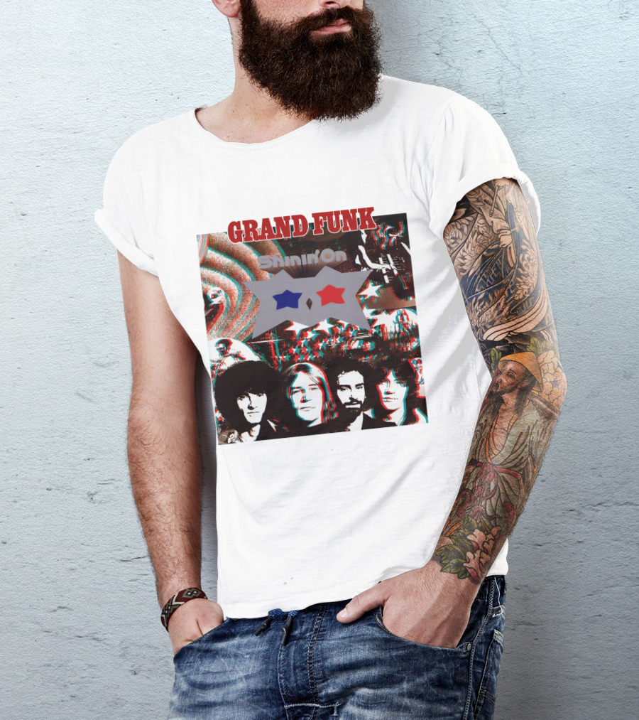 Grand Funk Shinin' On Album Cover Collage 04 T-Shirt