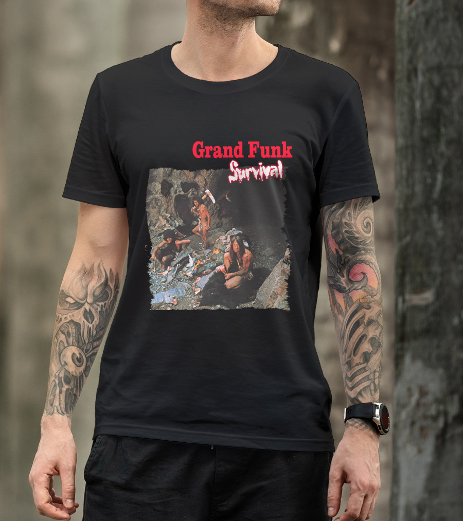 Grand Funk Survival Album Cover Cave Scene T-Shirt