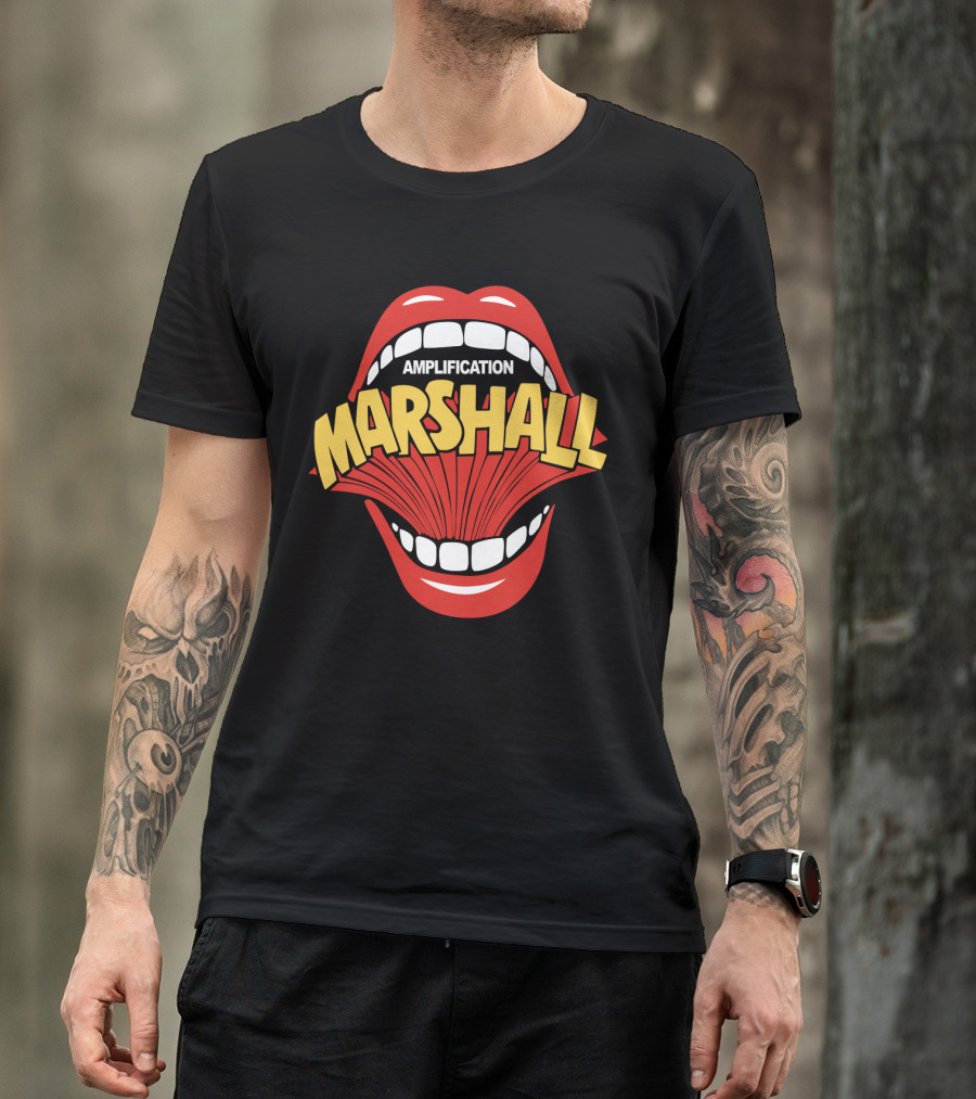 Marshall Amplification Mouth Graphic Vintage Style T-Shirt
