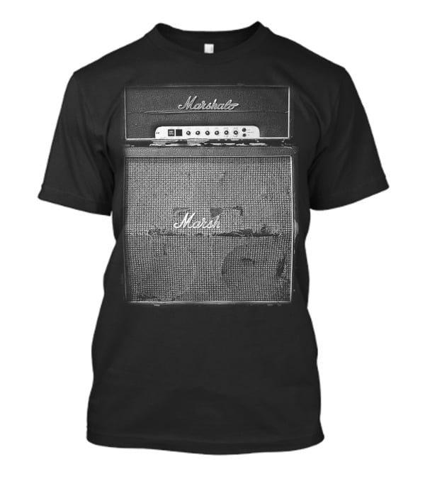 Marshall Vintage Amplifier Stack Black And White Image T-Shirt