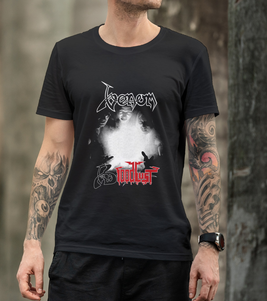 Venom 06 Bloodlust Band Logo Monochrome Trio T-Shirt