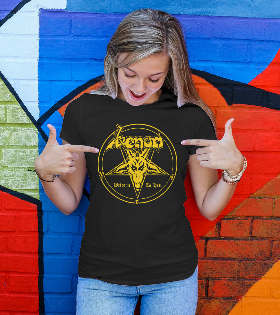 Venom Welcome To Hell Pentagram Goat T-Shirt