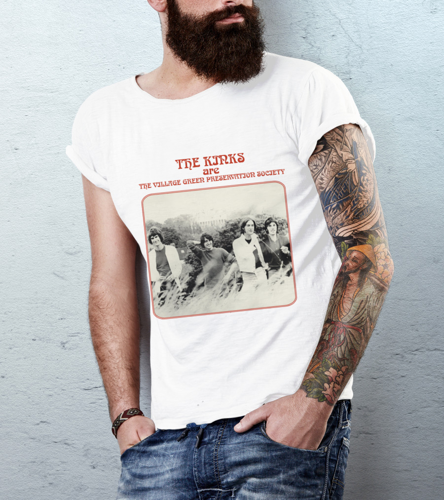 TKK 03 The Kinks Are The Village Green Preservation Society Band Photo T-Shirt