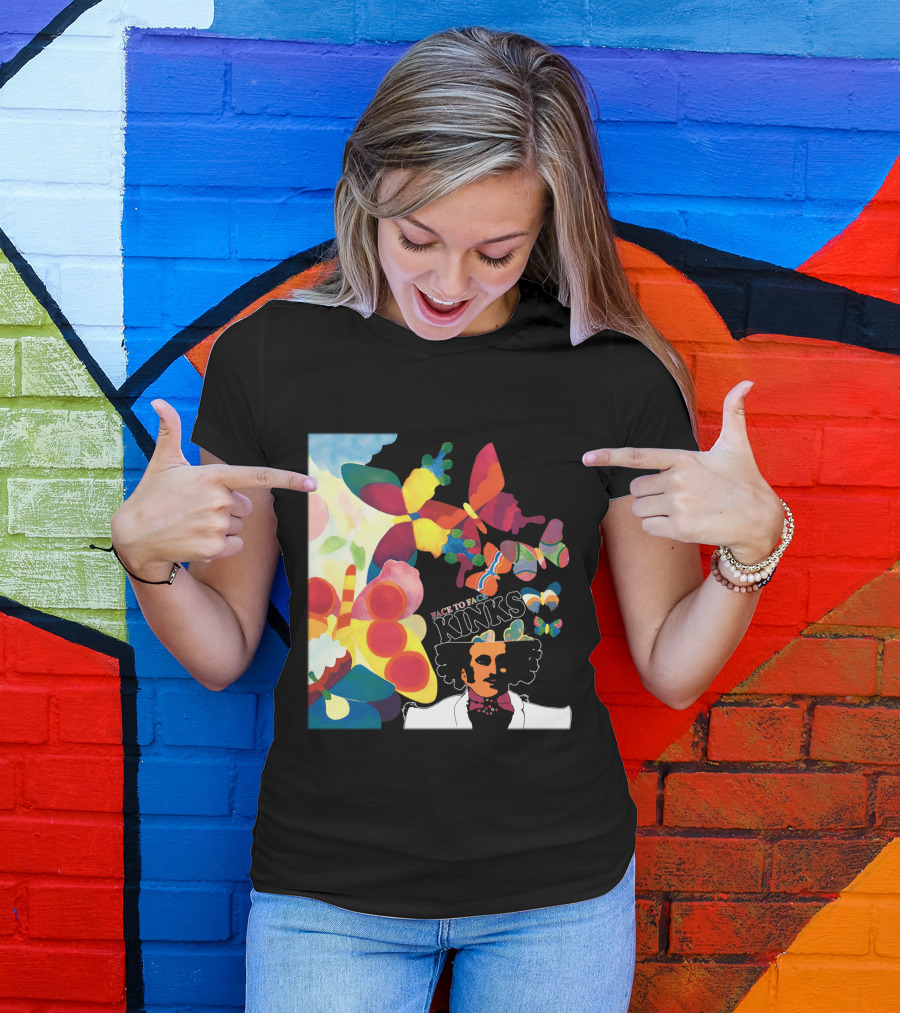 Kinks Face To Face Psychedelic Butterfly T-Shirt