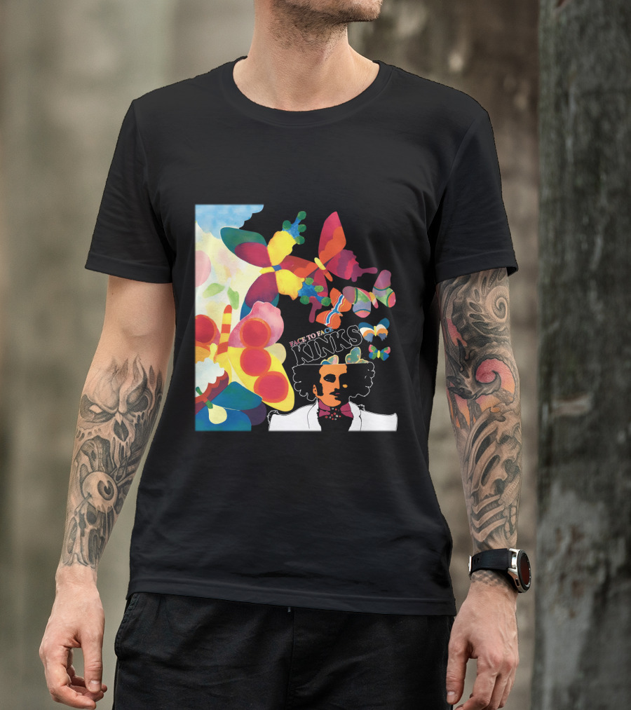 Kinks Face To Face Psychedelic Butterfly T-Shirt