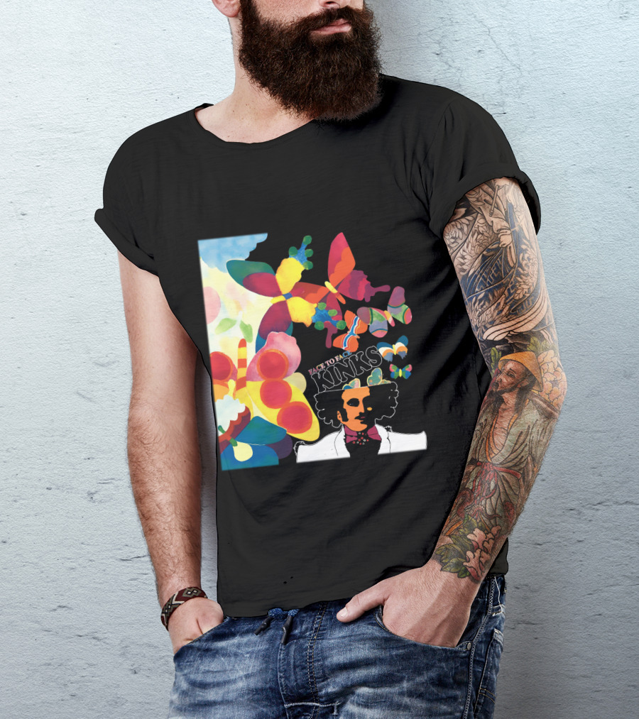 Kinks Face To Face Psychedelic Butterfly T-Shirt