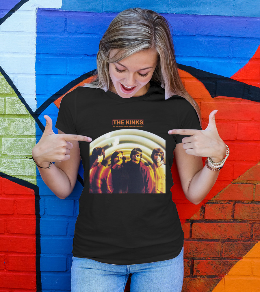 The Kinks Are The Village Green Preservation Society Album Cover With Band Members Tkk T-Shirt