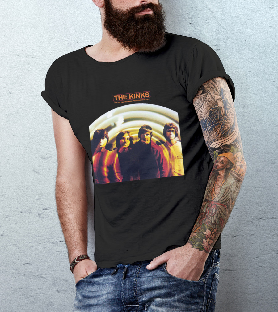 The Kinks Are The Village Green Preservation Society Album Cover With Band Members Tkk T-Shirt