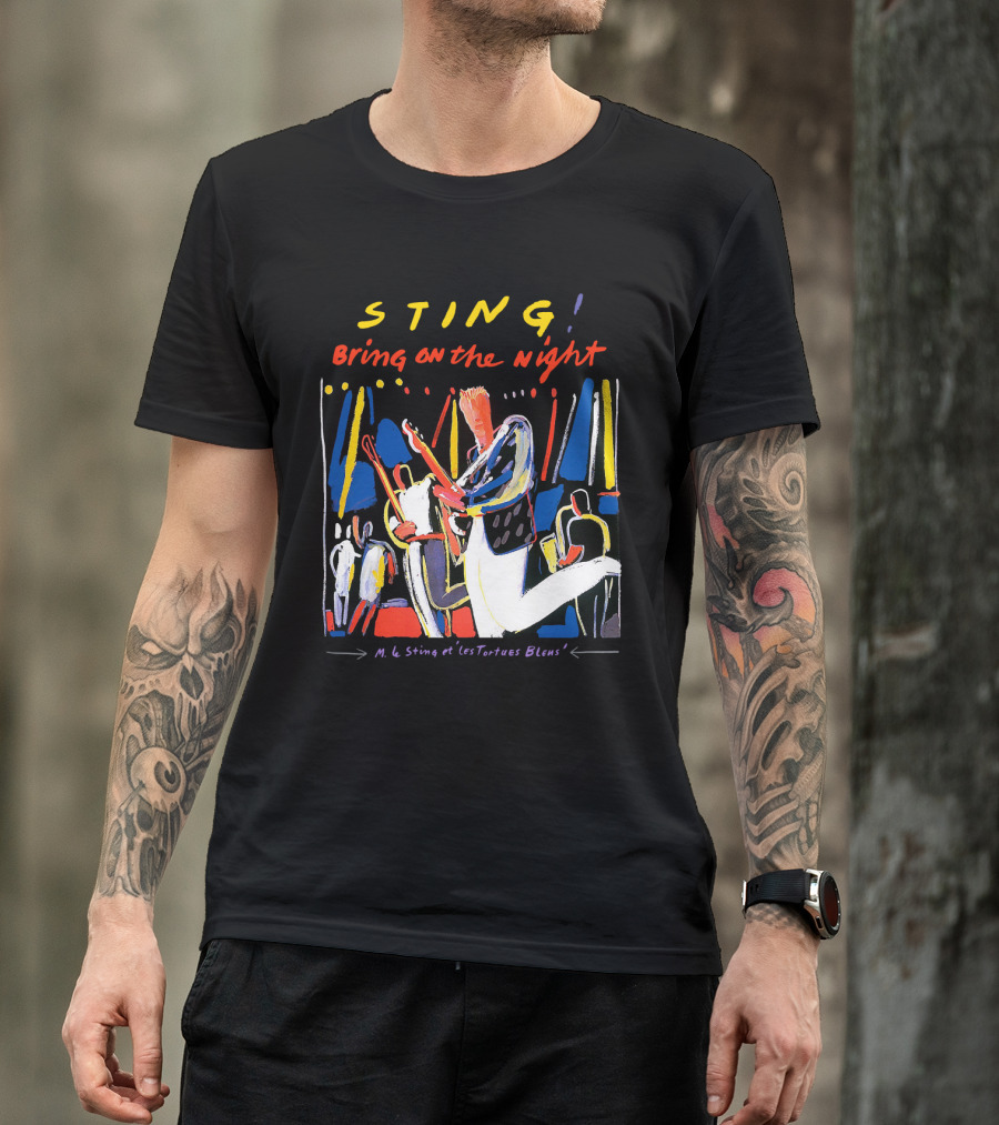 STING Bring On The Night M. Le Sting Et Les Tortues Bleus T-Shirt