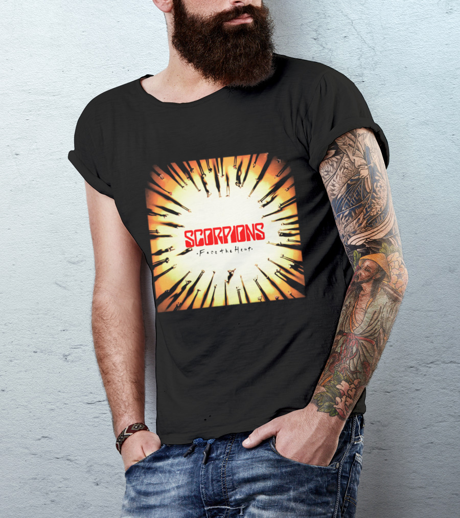 Scorpions Face The Heat Shadow Silhouettes Circle T-Shirt