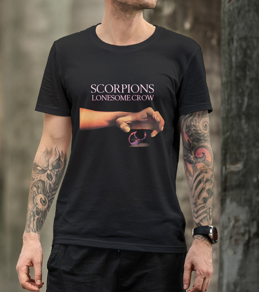 Scorpions Lonesome Crow Album Artwork Hands And Scorpion T-Shirt