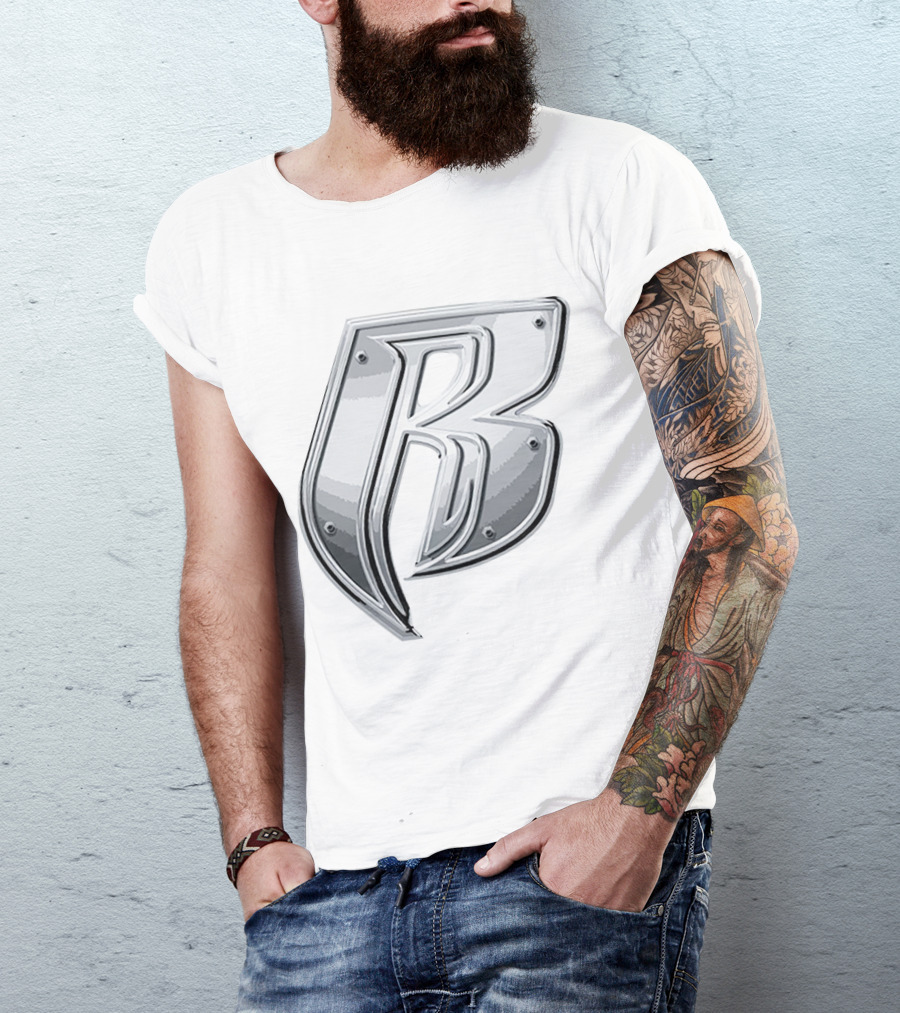 'RRD Chrome Metallic Letter B Logo' T-Shirt