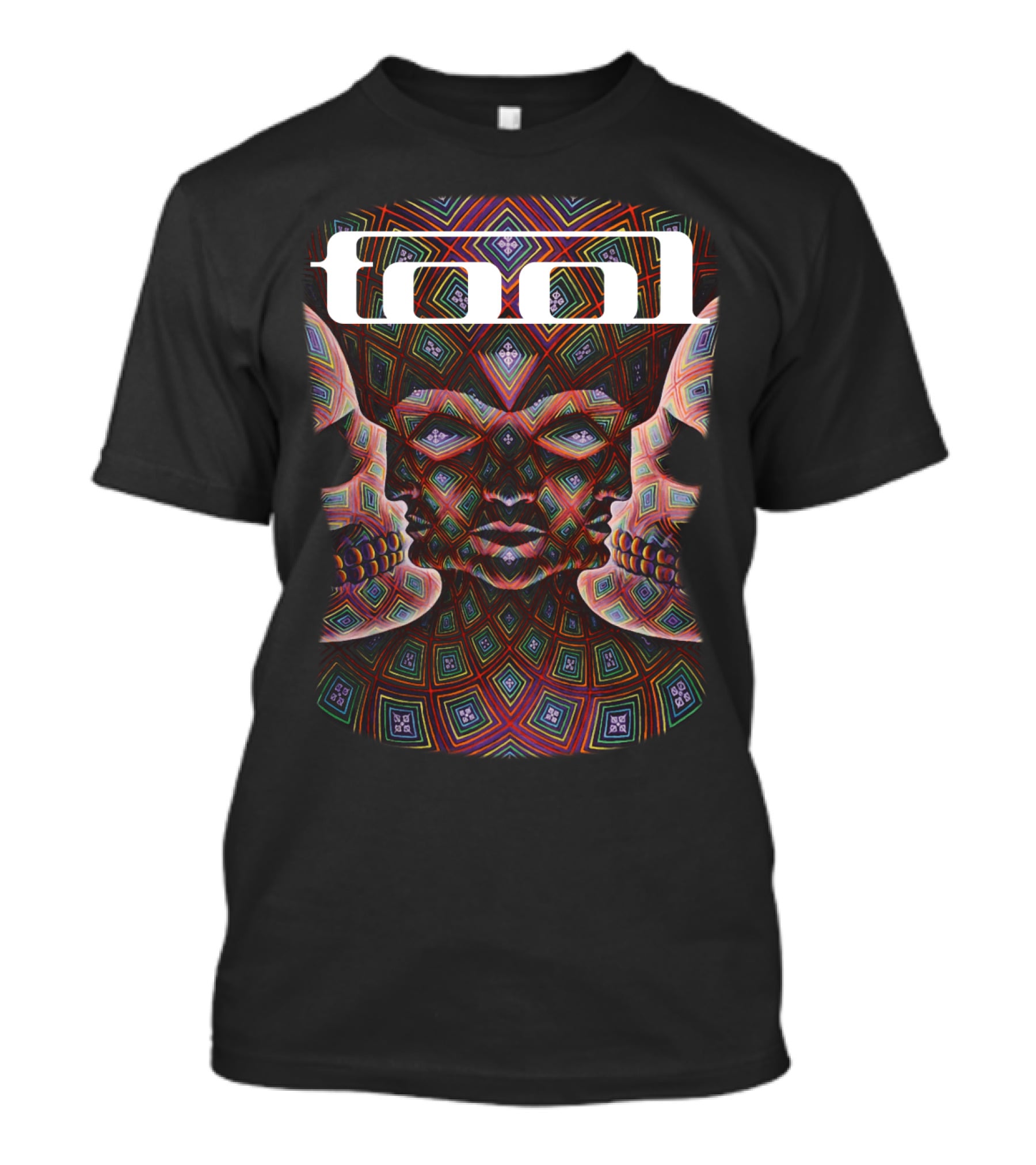 Tool Band Psychedelic Face Geometric Pattern Artwork T-Shirt