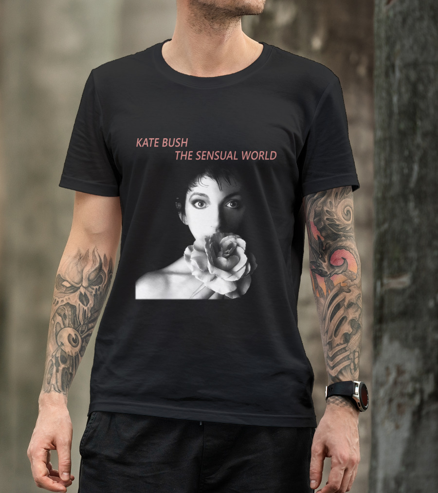 Kate Bush The Sensual World Iconic Album Cover Rose T-Shirt
