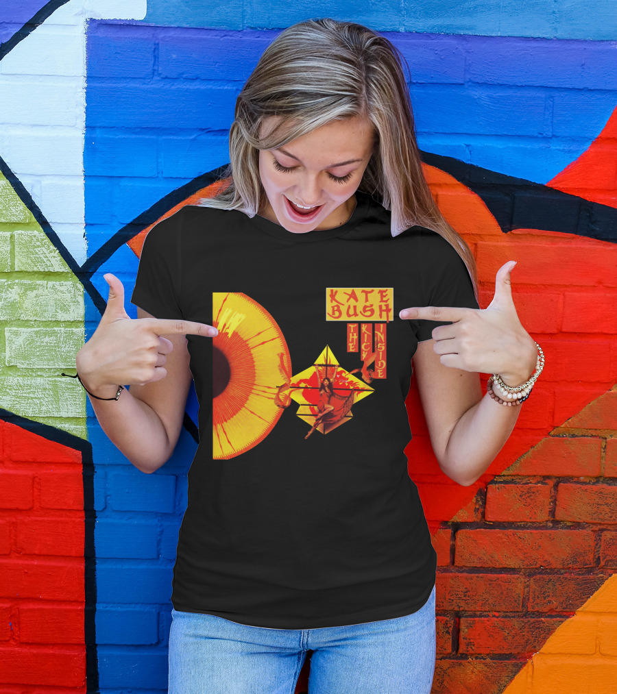 Kate Bush The Kick Inside Eye Sunburst Dance Red And Yellow T-Shirt