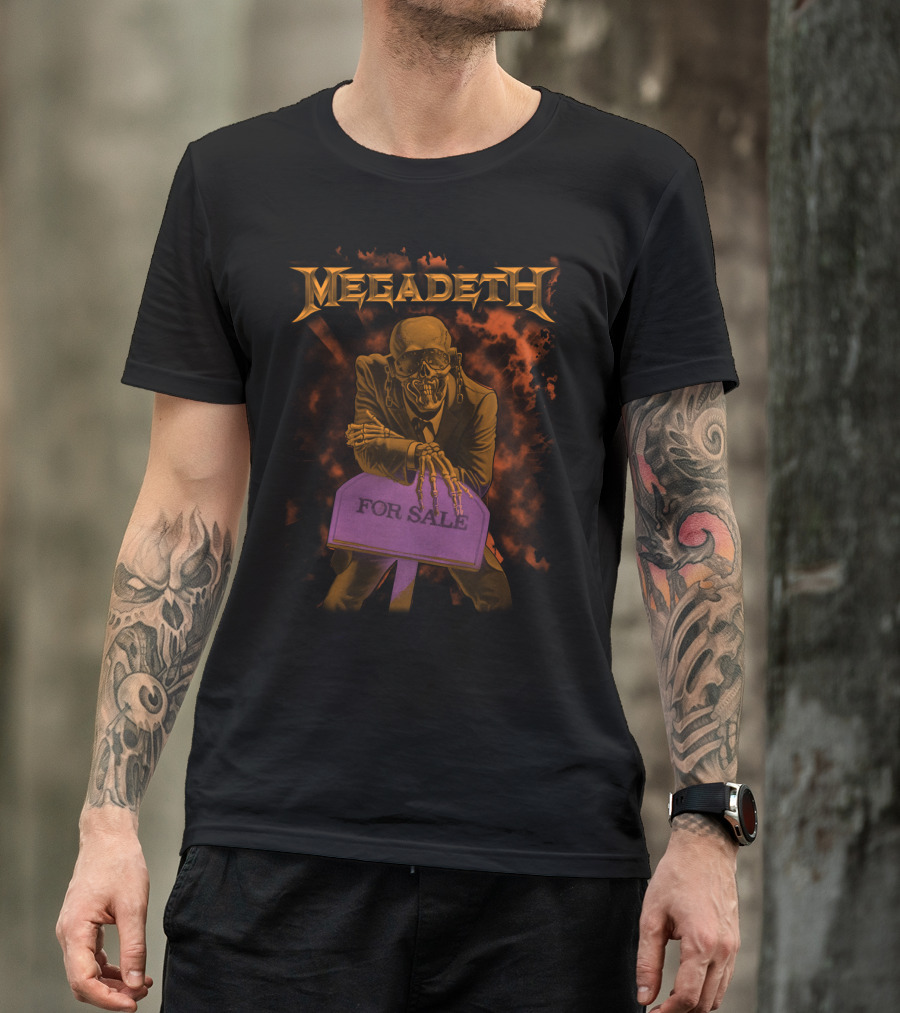 Megadeth MGD 02 Peace Sells For Sale Skeleton T-Shirt