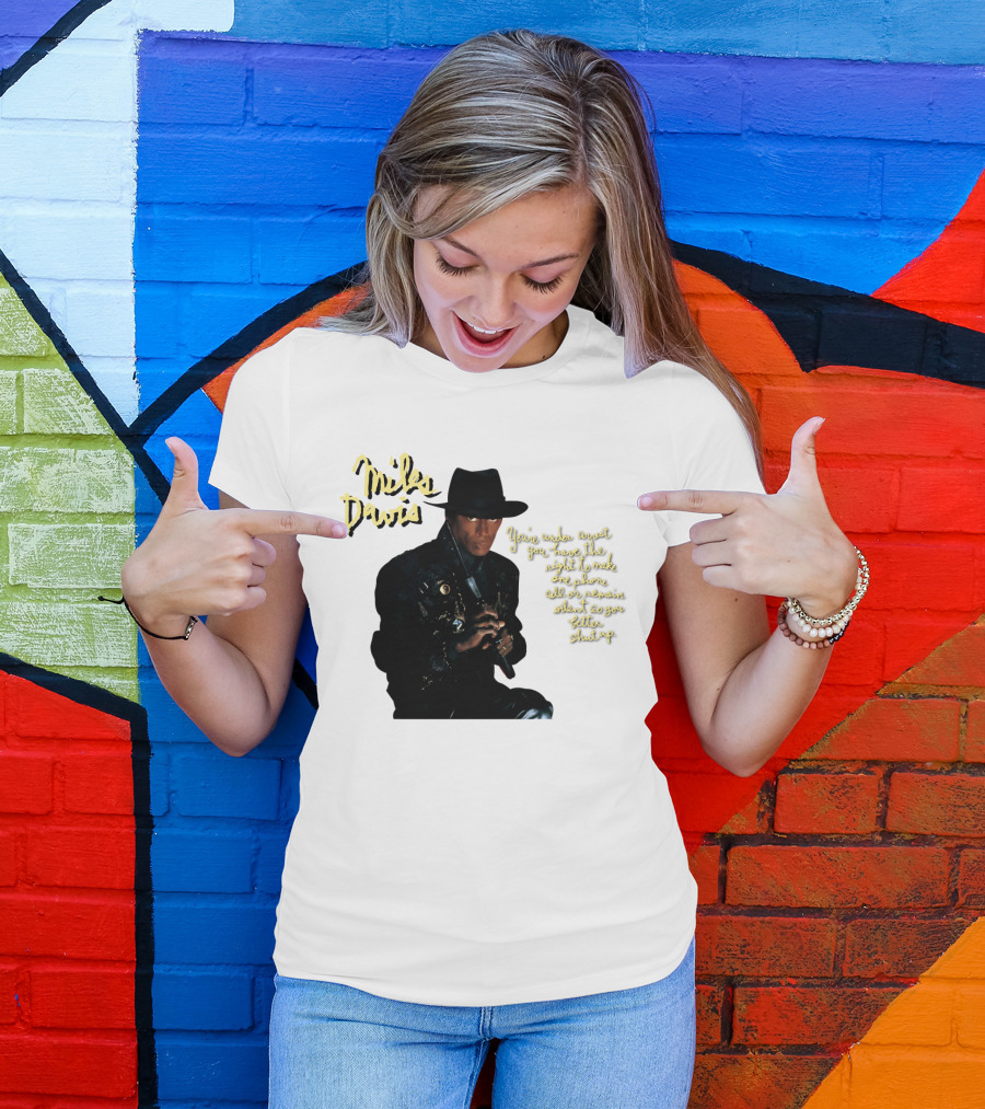 Miles Davis You're Under Arrest Silent Rights Warning T-Shirt