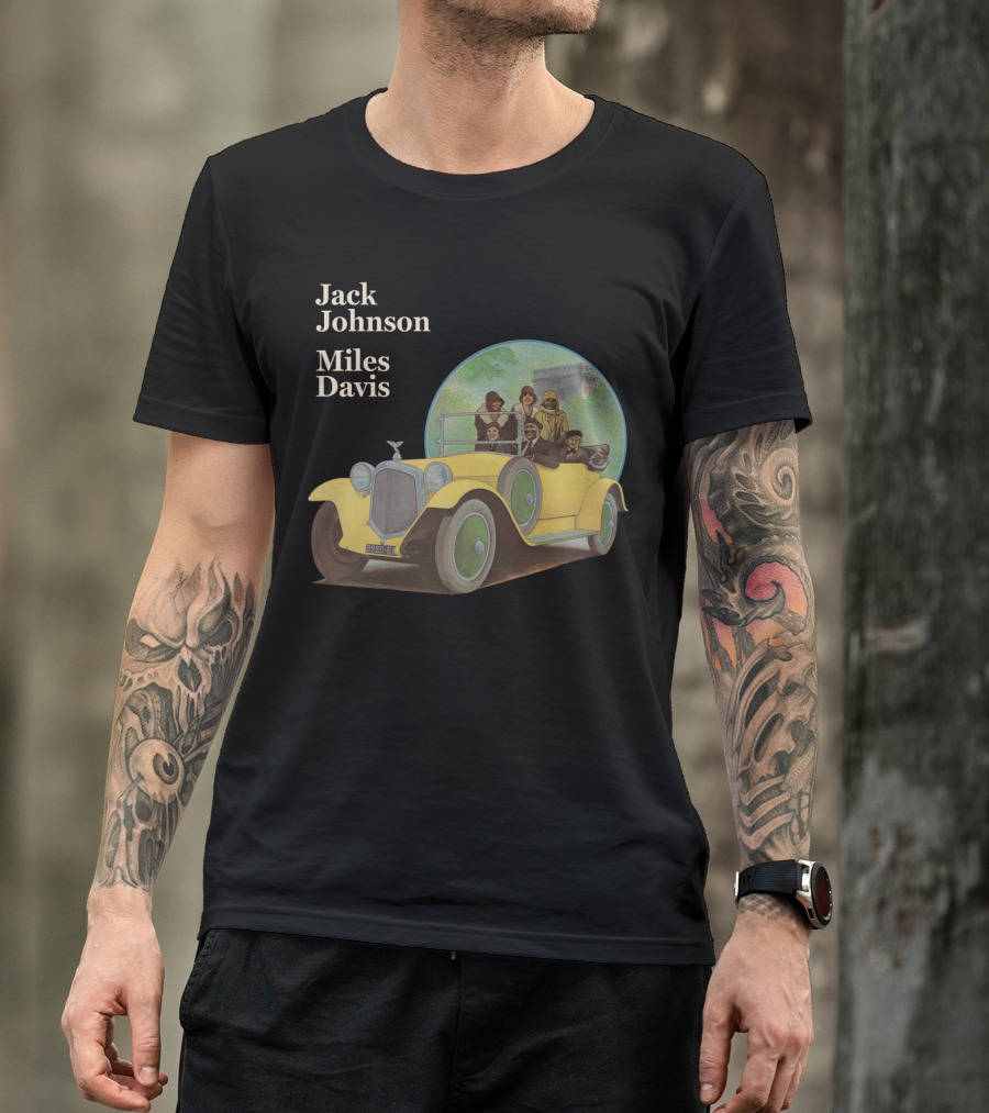 Jack Johnson Miles Davis Vintage Car Scene T-Shirt