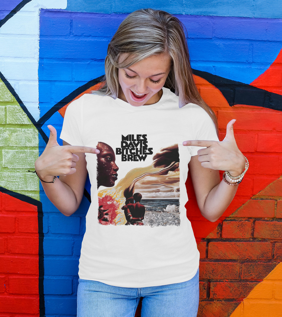 Miles Davis Bitches Brew Album Art Ocean And Figures T-Shirt