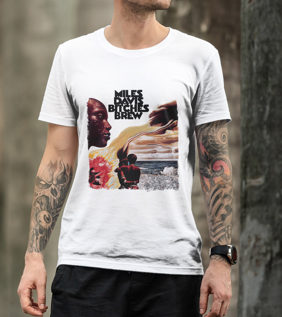 Miles Davis Bitches Brew Album Art Ocean And Figures T-Shirt