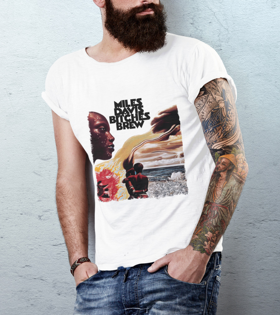 Miles Davis Bitches Brew Album Art Ocean And Figures T-Shirt