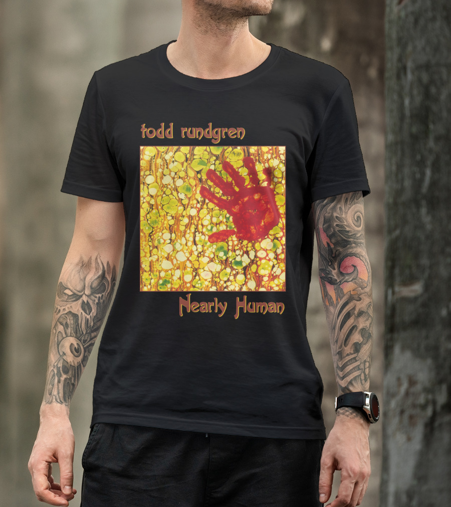 Todd Rundgren Nearly Human Red Handprint Abstract T-Shirt