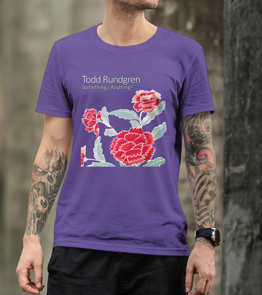 Todd Rundgren Something Anything Red Carnations Floral T-Shirt