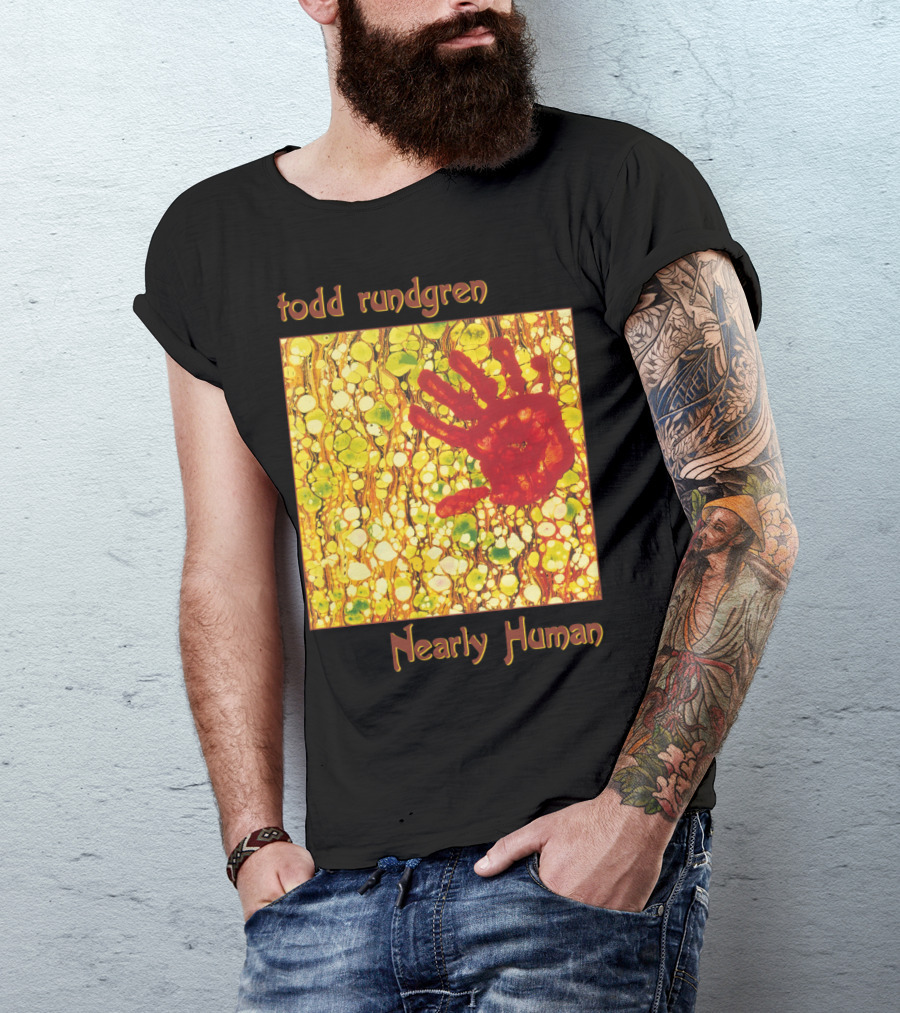 Todd Rundgren Nearly Human Handprint Cover T-Shirt