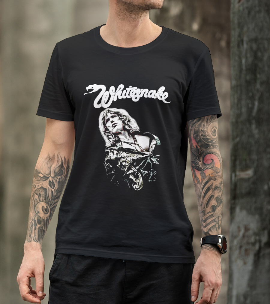 Whitesnake Logo With Image Of Rock Vocalist T-Shirt