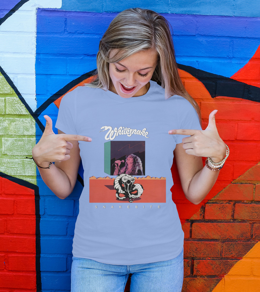 Whitesnake Snakebite Vintage Album Art With Snake And Singer T-Shirt