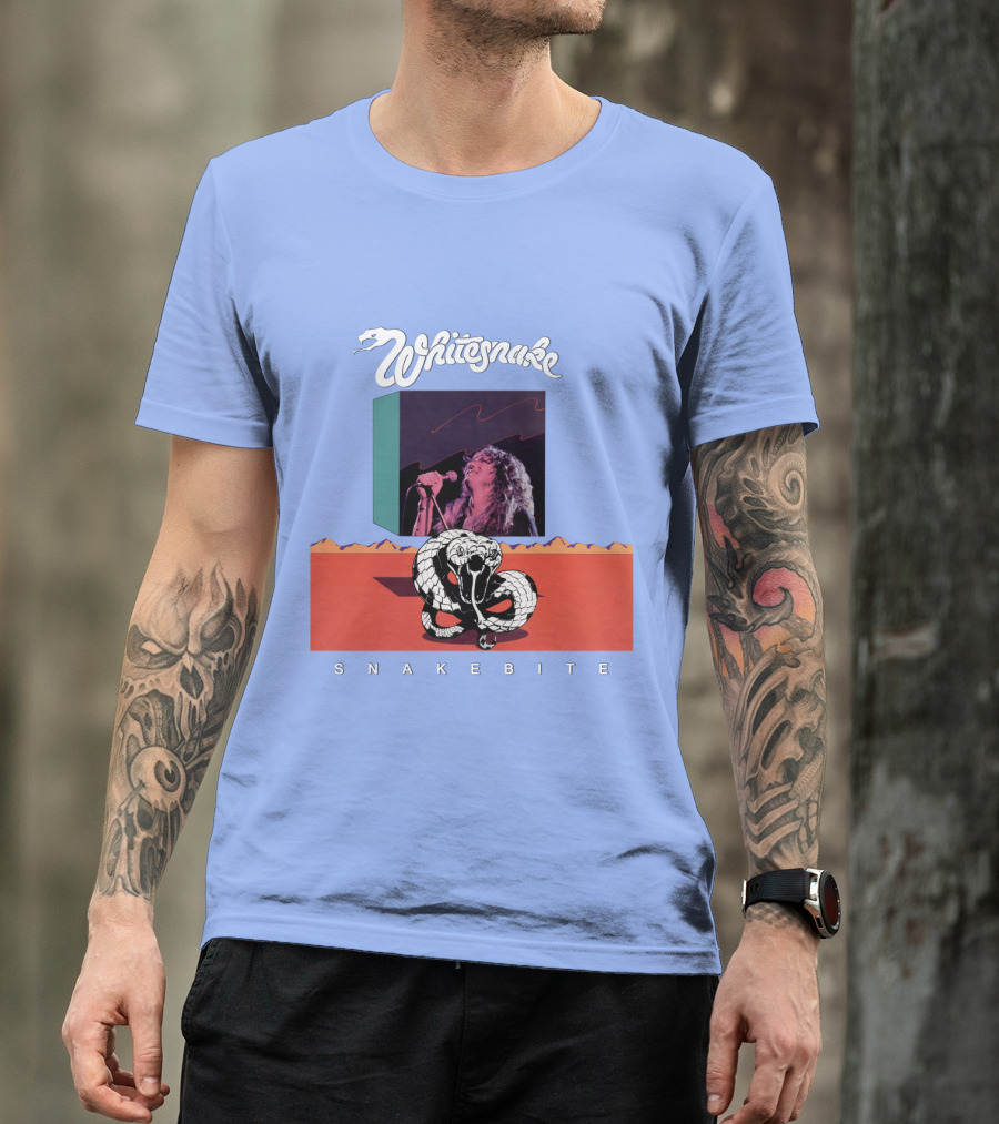 Whitesnake Snakebite Vintage Album Art With Snake And Singer T-Shirt