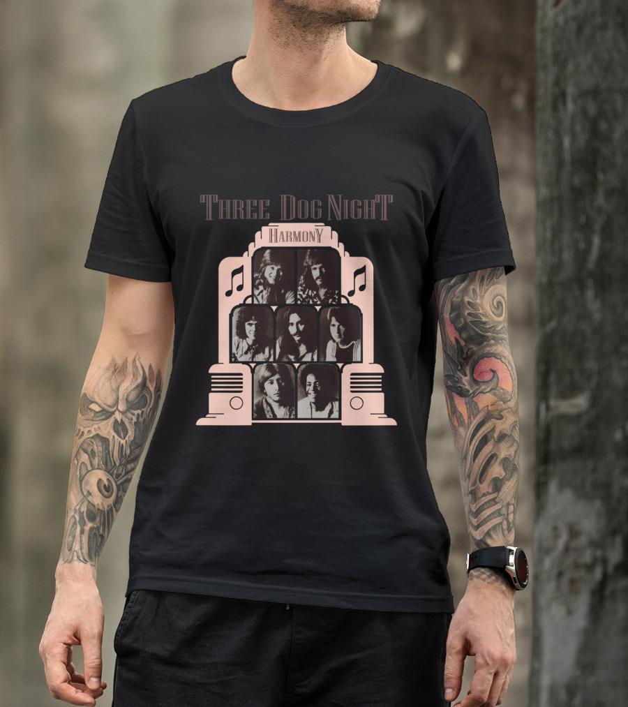 Three Dog Night Harmony Album Cover Jukebox T-Shirt